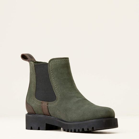 NEW Ariat Wexford Lug Waterproof Chelsea Boot Forest Green Chunky Sole Outdoor - Picture 2 of 15